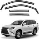 Window Deflectors Smoke Tinted in-Channel Side Window Vent Visor Deflectors Rain Guards Compatible with Lexus GX 2010-2023 - 4 pcs. GW0957