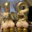 Champagne Gold 8 Balloons, 40" Giant Helium Foil Number 0-9 Light Gold Birthday Balloon for Boys Girls, Self Inflating Digit 8 Balloons for Women Men Anniversary Graduation Party Decorations Supplies