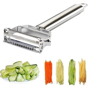 2 x Multifunction Stainless Steel Julienne Peeler Vegetable Peeler Double Planing Grater Kitchen Accessories Cooking Tools