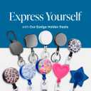 Will Well ID Badge Holder Reel with Clip and Keyring - Heavy-Duty All-Metal Casing with 27.5"UHMWPE Fiber Pull Cord for Durability and Easy Access, Holds up to 8 Keys - 2-Pack, Square, Matte Black