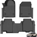 ANBINGO for Chevrolet Silverado EV 2024 2025 2026 Floor Mats, All Weather TPE Car Mats, 1st & 2nd Rows Waterproof Non-Slip Floor Liner, Silverado EV Accessories - Black