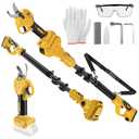 2 IN 1 Electric Pruning Shears Cordless with Pole for Dewalt 20V MAX Battery, 1.2" Cutting Diameter, 14Ft Reach, Brushless Motor Branch Cutter -for Gardening & Tree Trimming (No Battery)