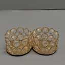 Crystal Tea Light Candle HoldersGold Candlestick Holders for Wedding Party Table Decoration Housewarming Gift2pcs