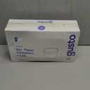 GUSTO [8oz. - 25 Count White Paper Food Containers with Vented Lids - To Go Hot Soup Bowls, Disposable Ice Cream Cups, Ideal for Hot and Cold Foods - (Formerly Comfy Package)