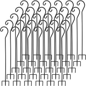 Yaocom 30 Pcs 48 Inch Outdoor Shepherds Hook Bulk Garden Hooks for Hanging Plants Lanterns Bird Feeders Solar Lights Hummingbird Feeder Stand Mason Jars Weddings Decor