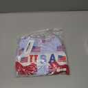 4th of July Baby Girl Outfit American Flag Romper USA Smocked Bubble Jumpsuit with Bow Headband Patriotic Clothes