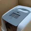 Catit Airsift Jumbo Hooded Litter Pan, Warm Gray/White - Privacy and Easy Access for Cleaning - Ideal for Larger or Multiple Cat Households