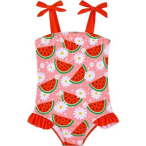 Vieille Toddler Girls Swimsuits Ruffle Bathing Suits One Piece Swimwear 2-6T