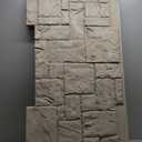 Ekena Millwork 49"W x 24 1/2"H x 1 1/4"D Castle Rock Stacked Stone, StoneWall Faux Stone Siding Panel, Sandstone