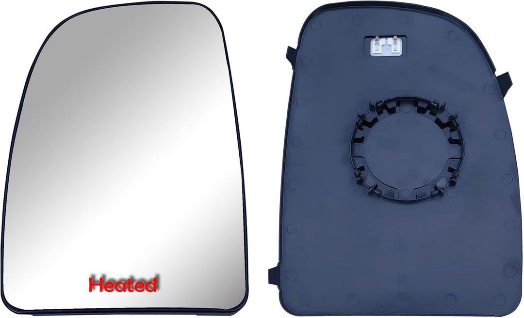 Replacement Driver Left Side Mirror Upper Main Glass Heated with Back Plate for Ram Promaster 1500 2500 3500 from 2010 to 2026