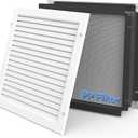 Wall Return Air Pathway with Eco-Friendly PP Filter and Aluminum Grille (12"x 12" Retrofit), Upgraded Fins, Odor Free, Durable, AP1212 Matte White Zone Air Pathway, Fits Sidewalls
