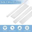 uxcell Square Aluminum Flat Bar, 1/4" Thickness 4" Width 12" Length Square 6063 Aluminum Flat Plate, 6 x 100 x 305mm Solid Mill Stock