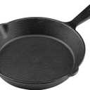 6 Inch Cast Iron Skillet, Frying Pan with Drip-Spouts, Pre-seasoned Oven Safe Cookware, Camping Indoor and Outdoor Cooking, Grill Safe, Restaurant Chef Quality