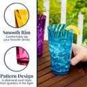 US Acrylic Optix Plastic Reusable Drinking Glasses (Set of 8) 20oz Water Cups in Jewel Tone Colors | BPA-Free Tumblers, Made in USA | Top-Rack Dishwasher Safe