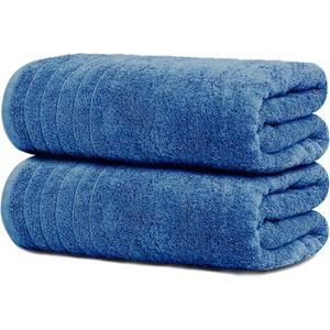 Tens Towels Pack of 2 Extra Large Bath Sheets 35 x 70 Inches, 100% Cotton, Larger & Lighter Weight, Quicker to Dry, Super Soft & Absorbent, Oversized Bath Towels, Blue