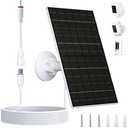 Solar Panel for Ring Camera, DC 3.5×1.35mm & USB-C Solar Charger Compatible with Ring Stick Up & Spotlight Cam Battery Series, IP66 Waterproof, 360° Adjustable Mount, 8.8ft Charging Cable