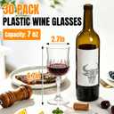 54PCS Plastic Wine Glasses, 7OZ Clear Reusable Plastic Goblets for Wedding
