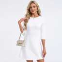 Cocktail Dresses for Women Wedding Guest A-Line Boat Neck Mini Dress, XL