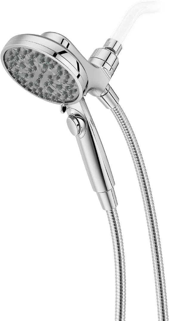 Pfister HydroFuse Handheld Shower Head with Magnetic Docking 6-Function High Pressure 2.5 GPM Polished Chrome Finish Hose Included for Bathroom Shower 016HFM01CC