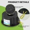 Trailer Jack Block, 4 Pack Heavy Duty Camper Jack Pads UV Resistant Up to 10,000 lbs Leveling Block for Trailer, Tongue Jack, 5th Wheels, Black