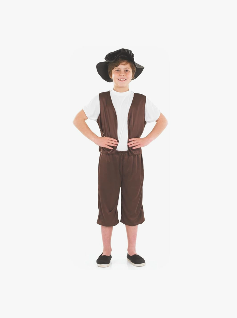 fun shack Tudor Costume For Boys Villager Victorian Chimney Sweep Fancy Dress World Book Day Costumes for Boys Kids Size M