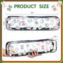 2 Pcs Mahjong Tile Bag Mahjong Racks for Tiles and Pushers Waterproof Tile Zippered Case PVC Clear Mah Jong Gifts, Empty Bag Only, 20 x 4.5 x 2.5