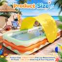 Yoojahow Above Ground Pool Canopy Sunshade for Outdoors Yard,Yellow,Large