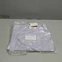 Mens Regular Fit Combed Cotton Double Reverse Pleated Pants (Blue/White, 48 Regular)