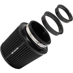 3" 3.5" 4" Inlet Car Replacement Cold Air Intake Filter 76mm 89mm 102mm 3 Sizes in 1 High Flow Performance Cone Air Filter (Black)