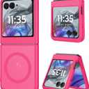 DUEDUE for Motorola Moto Razr 2025/2024 Magnetic Case, Moto Razr 60/50 Case [Compatible with MagSafe], Anti-Scratch Shockproof Protective Phone Case for Motorola Razr 2025/2024/60/50 6.9", Hot Pink
