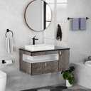 Matte Black Bathroom Accessories Set, KLJKPA 4 Pieces Bathroom Hardware Set, 24 inch Towel Bar, Towel Racks for Bathroom, Robe Towel Hooks, Toilet Paper Holder Wall Mounted