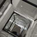 Phosphor Large Glass Hurricane Candle Holder Set of 3 PCS Black Glass Candle Holder for Thankgiving Wedding Party Holiday