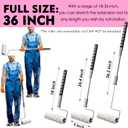 6pcs House Paint Roller Kit, 9 inch Extendable Roller Frame with 5 Microfiber Roller Covers 1/2" Nap, Adjustable Painting Roller (18" - 36") for Walls, Ceilings, Floor, Home Painting Supplies