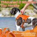 rabbitgoo Tactical Dog Harness for Large Dogs, No Pull Military Service Vest with Handle & Molle, Easy Control for Training Walking, Adjustable Reflective Straps, Orange, L