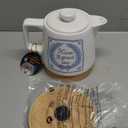 LONGSEED Ceramic Kettle Electric White 1.0 Liter, 1000 Watts Hot Water Boiler Teapot Fast Boil For Coffee & Tea, Automatic Shutoff, BPAFree, BoilDry Protection