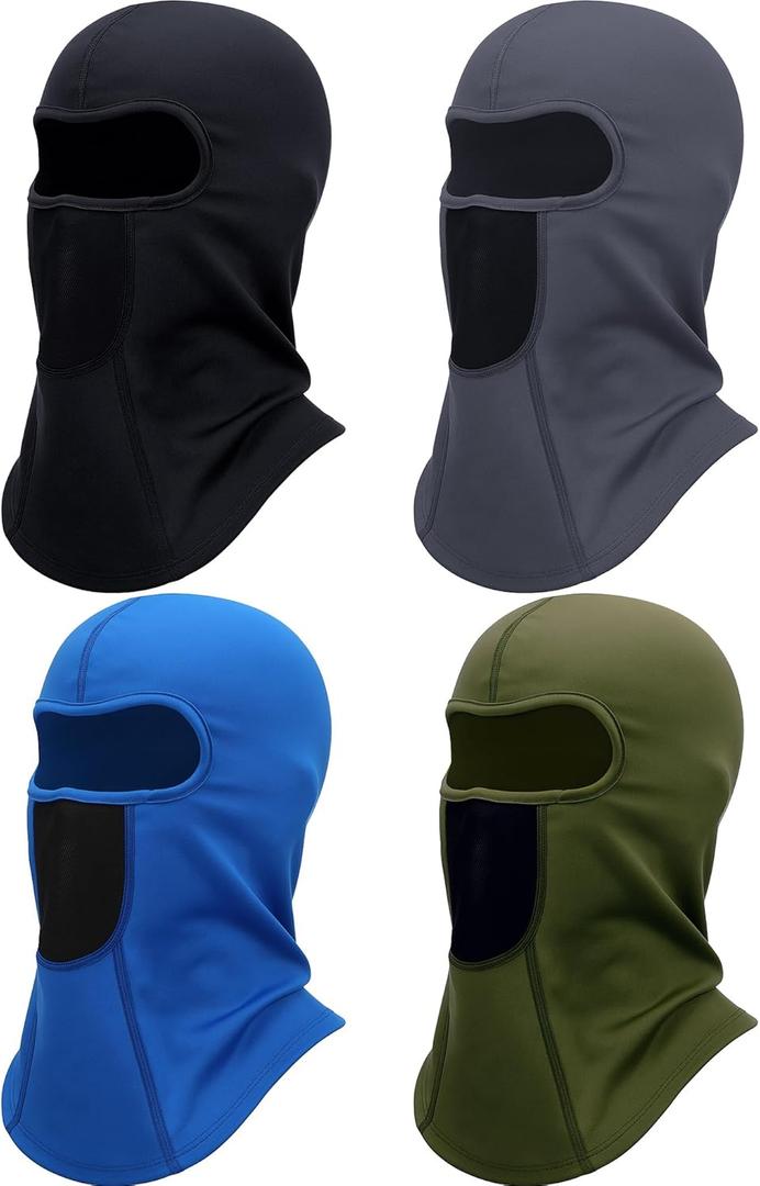 Eurzom 4 Pcs Breathable Thermal Fleece Balaclava Ski Mask for Men Women Winter Full Face Mask Windproof for Skiing Outdoor