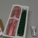 Chritsmas Flameless Candles, Battery Operated Christmas Candles, Real Wax Glass Flickering LED Candles, Tree Candlestick for Home Christmas Decor, Remote Timer (Red)