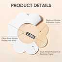 TEAWOO 400P Disposable Nipple Covers, 200 Petal + 200 Round Breathable Non-Woven Pasties for Women, Hypoallergenic, No Show, Self-Adhesive Beige
