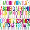 Pack of 3 186 PCS 12 Pieces 3-inch Letter Stickers Vinyl Alphanumeric Stickers for Car Wall Stickers, Classroom Doors and Windows, Home Decoration,Mailbox Letters, School Decoration, DIY