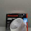 Honeywell TurboForce Air Circulator, Small Tabletop Fan, Quiet Personal Fan for Home or Office, 3 Speeds, 90 Degree Pivoting Head, White, HT-904