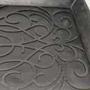 Superio Rubber Boot & Shoe Tray, 34 x 14 x 2 Rectangle, Heavy Duty, Protects Floors from Water and Dirt, Waterproof for All Weather Indoor Outdoor Use, Black