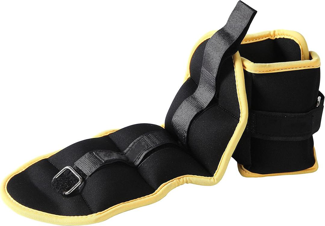 JFIT Adjustable Ankle Weights - Ankle Weight Pair 10 Weight and Bundle Options - 0.5 to 10 lbs Each, Set of 2, Adjustable Straps  Comfortable, Breathable, Moisture Absorbent Weight Straps for Men and Women