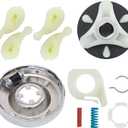 BlueStars 285785 Washer Clutch Assembly Kit & 285753A Motor Coupling & 4pcs 80040 Agitator Dogs Replacement Part  Compatible with Whirlpool Kenmore Washers  Replaces 285331 3351342 3946794 3951311