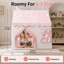 Kids Play Tent with Star Lights & Window & 2 Doors, Playhouse Toy, 47"L x 41"W x 51"H