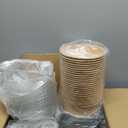 100 Pack 20 oz Disposable Bowls with Lids, Kraft Paper Salad Bowls with Lids, Paper Soup Bowls Food Container for Cold/Hot Food or Takeout