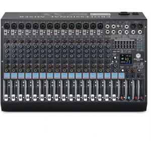 W IN-MIX DX16 Professional DJ Audio Mixer 16 Channel with 99 DSP Effects,7-band EQ,Independent 48V Phantom Power&Mute Button,Bluetooth Function,USB Interface Recording For Studio & Stage