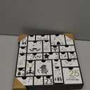 Juegoal Advent Calendar, 11.8'' Black Wooden Advent Calendars with 25 Storage Drawers Countdown to Christmas 2025, Christmas Advent Holiday Decor Black