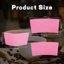 Disposable Coffee Cup Sleeves Corrugated Kraft Paper Coffee Cup Sleeves Holder Protective Insulated Heat Espresso ForHot Drinks 8-24oz (Pink, 200 Pcs)