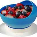 Maddak SP Ableware Scooper Bowl with Suction Cup Base, Blue