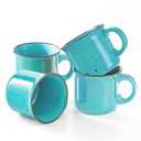 bestone Coffee Mugs Set of 416 oz Large Coffee Mugs, Ceramic Mugs with Handles,Salad,Noodles etc Coffee Mugs, Cups for Coffee Cereal Latte Microwave & Dishwasher Blue